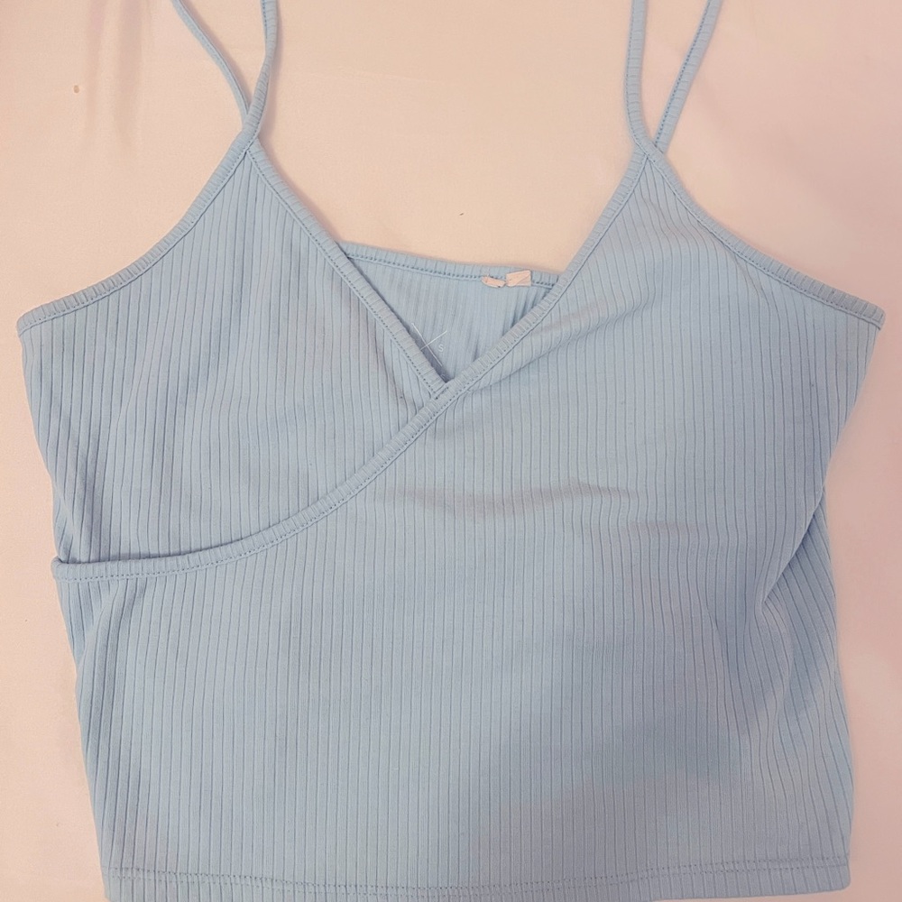 Pac Sun Light blue cropped tank top